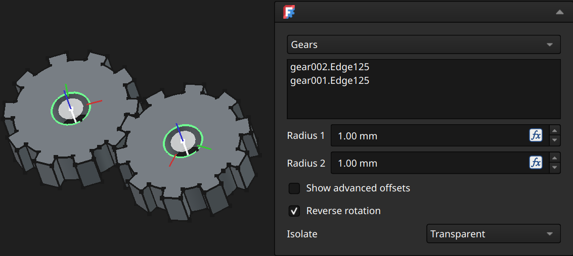 FreeCAD Assembly workbench gear belt joint example